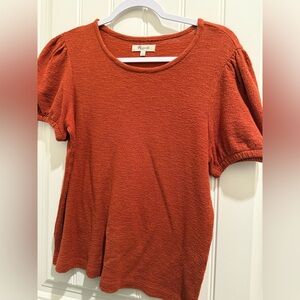 Madewell Short Sleeve Top in Rust